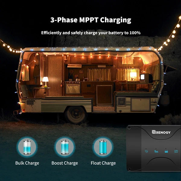 dual input renogy 30a dc2dc mppt charger for rv and 4wd power systems
