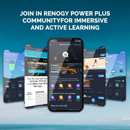 renogy core bluetooth interface for battery and solar management