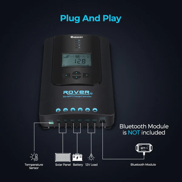 easy install 30 amp mppt solar controller for camper builds