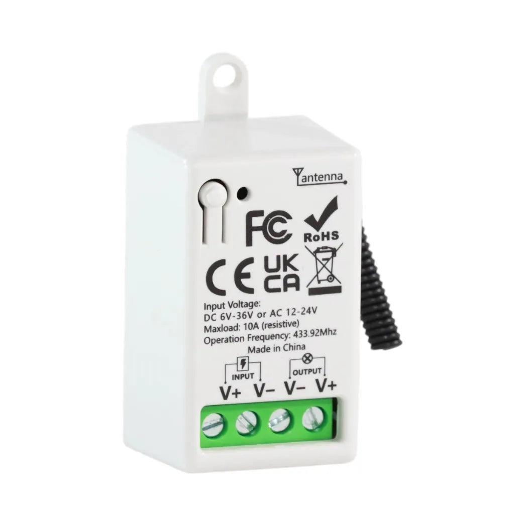 Wireless relay switch for controlling lights and devices in campervan setups