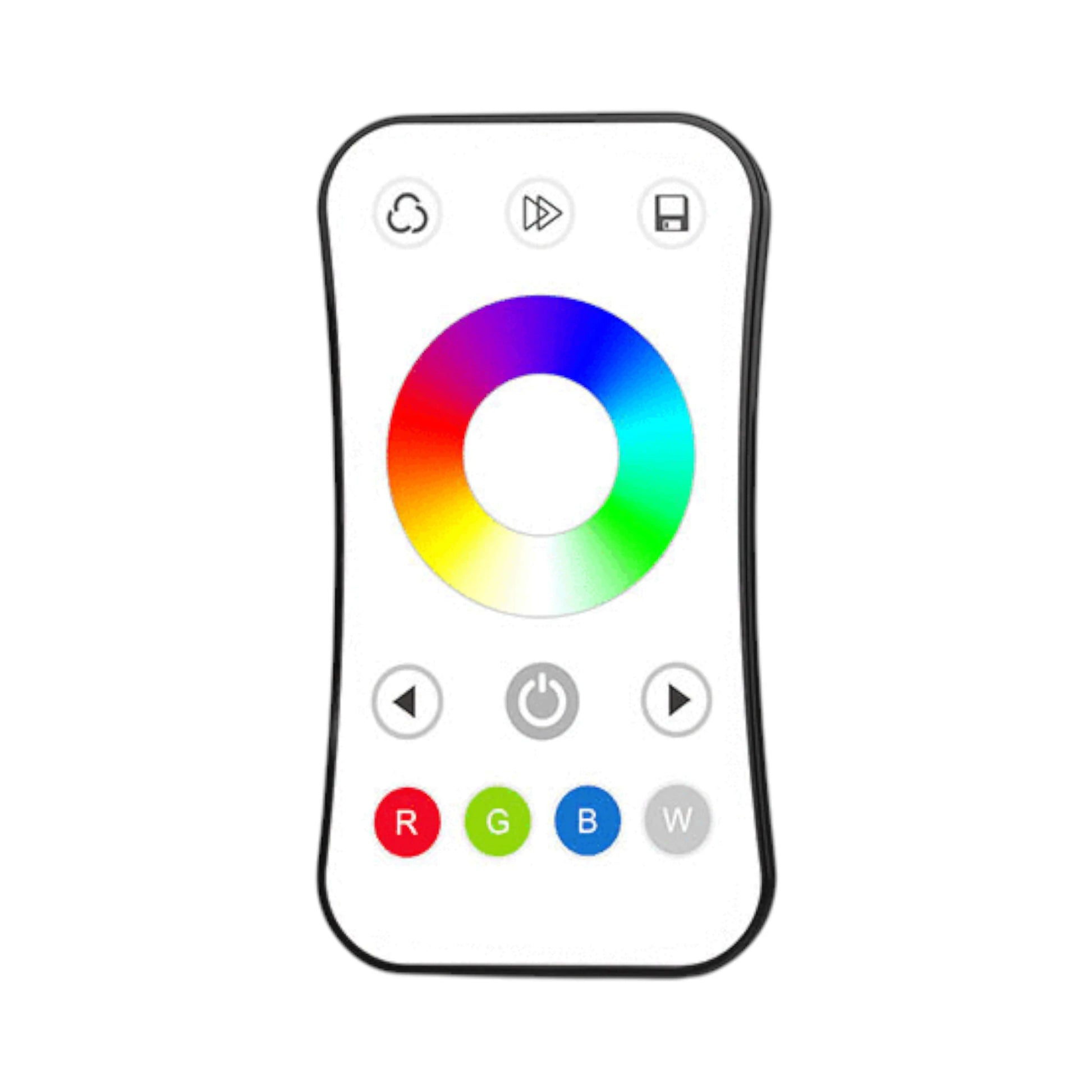 Remote controlled LED dimmer for colour changing strip lights