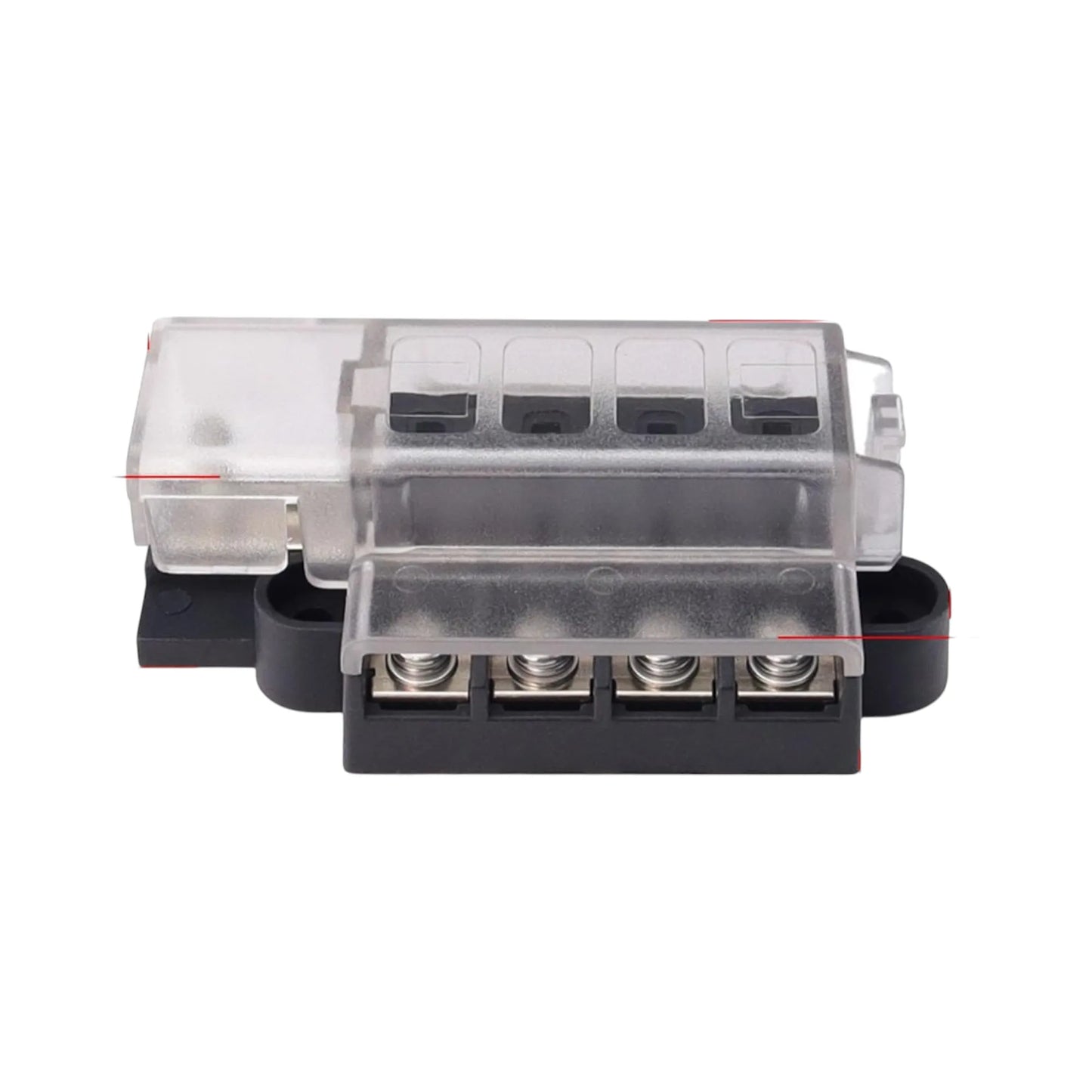 right angle 4 slot screw down blade fuse block for 12v systems