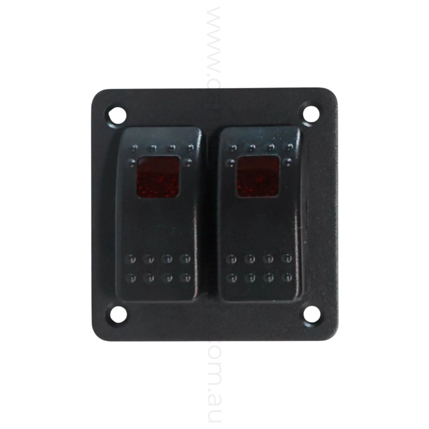 marine style 2 way rocker switch panel with led illumination for campervan fitouts