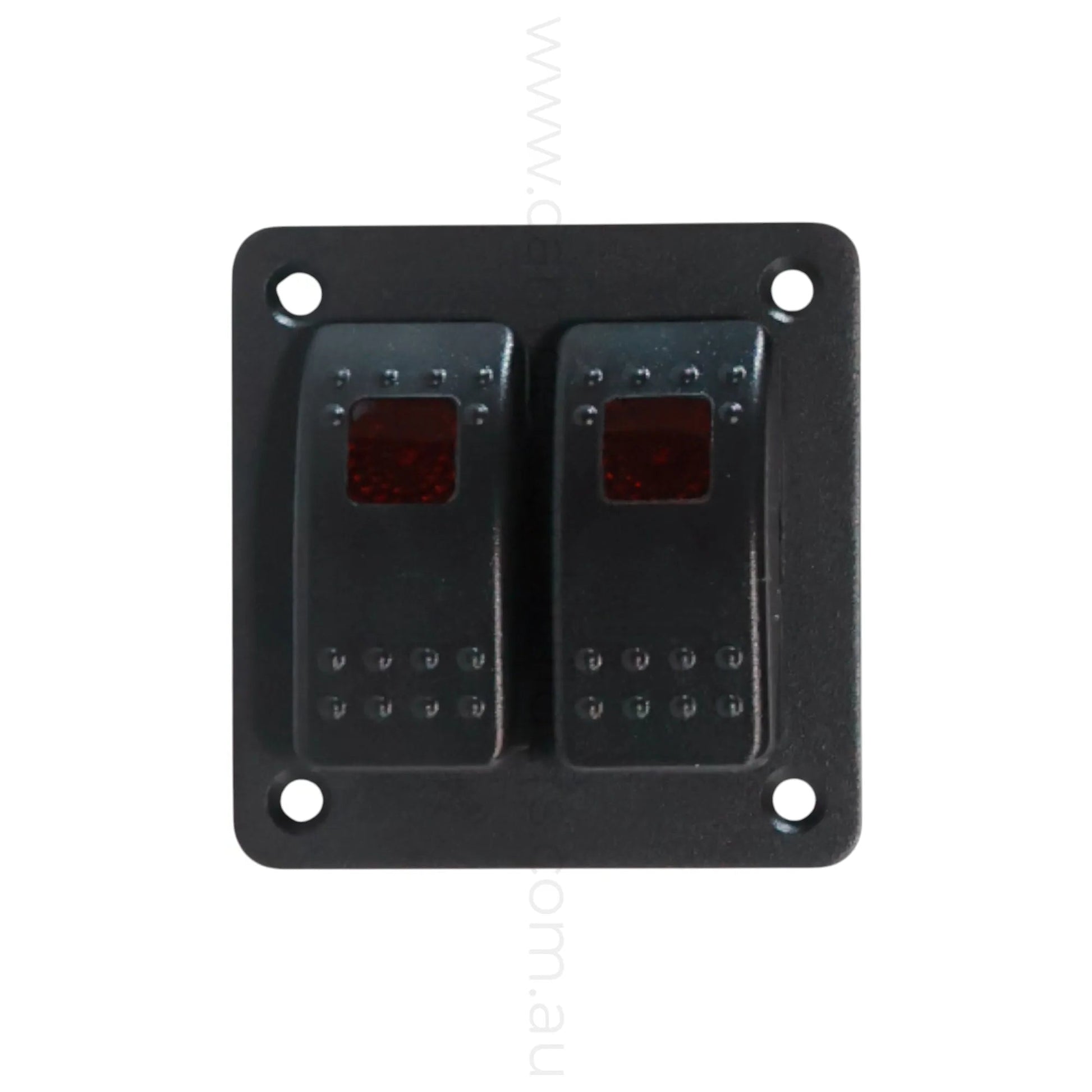 marine style 2 way rocker switch panel with led illumination for campervan fitouts