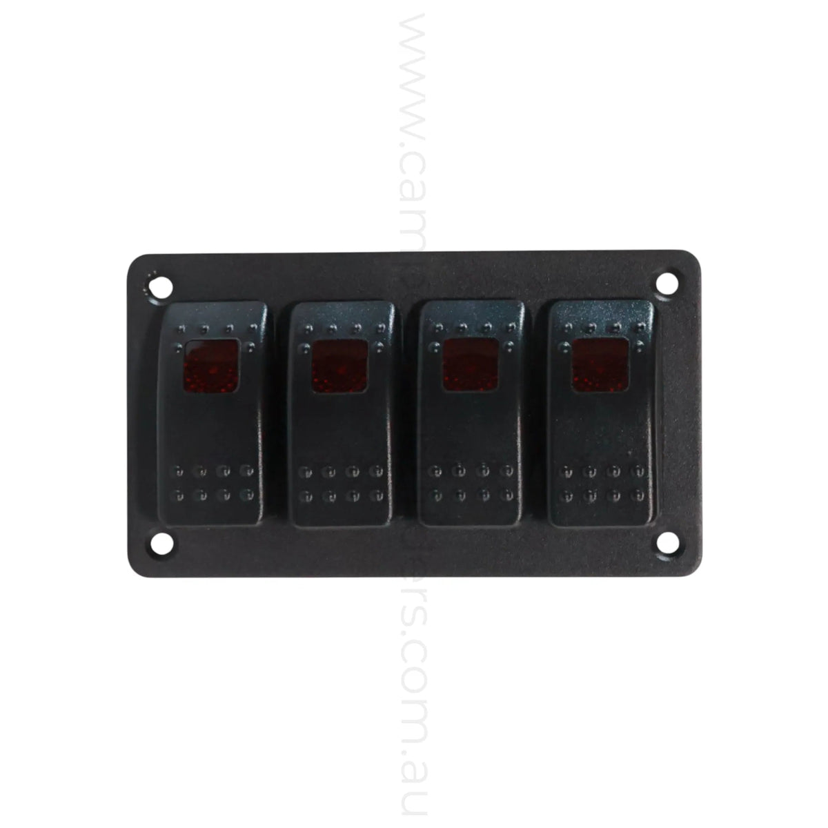 Four Way Rocker Switch 4 Way Rocker Switch Panel Single LED (Red, Green or Blue) – Campervan ...