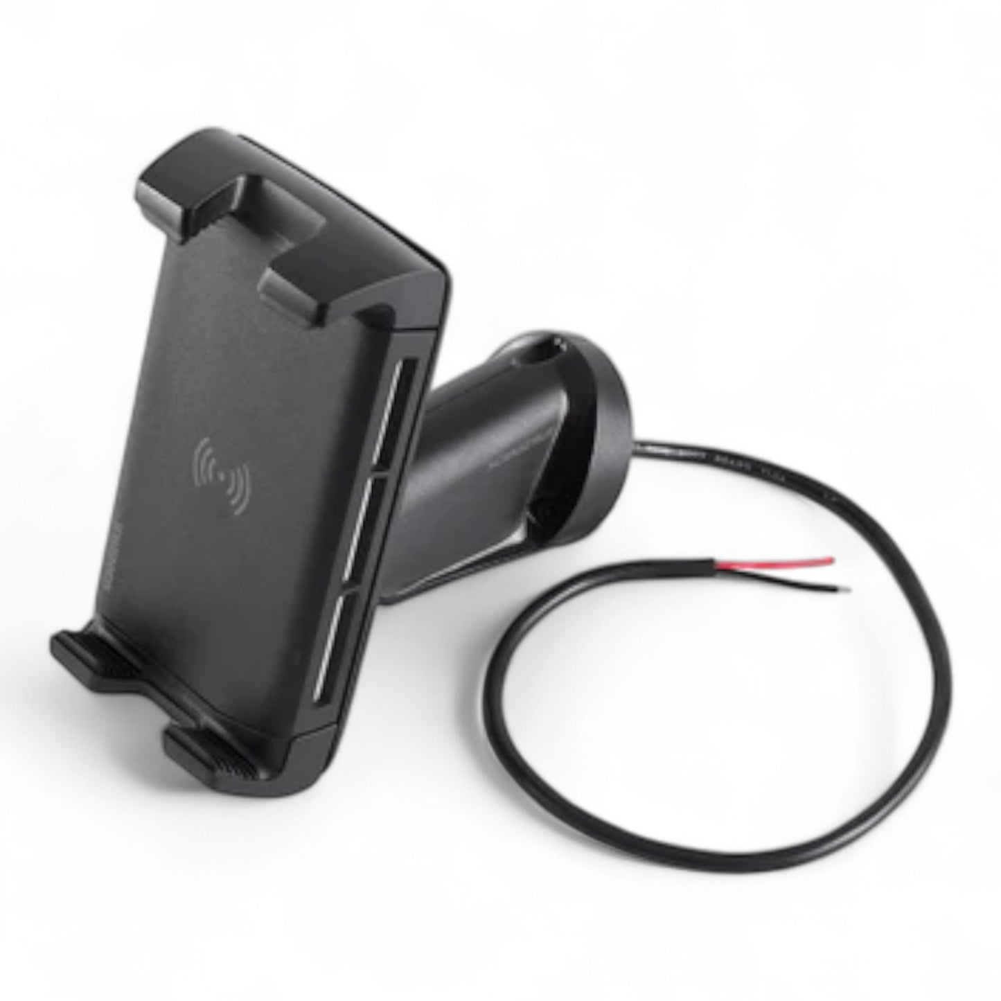 Adjustable ROKK Edge wireless charging mount for smartphones in caravans