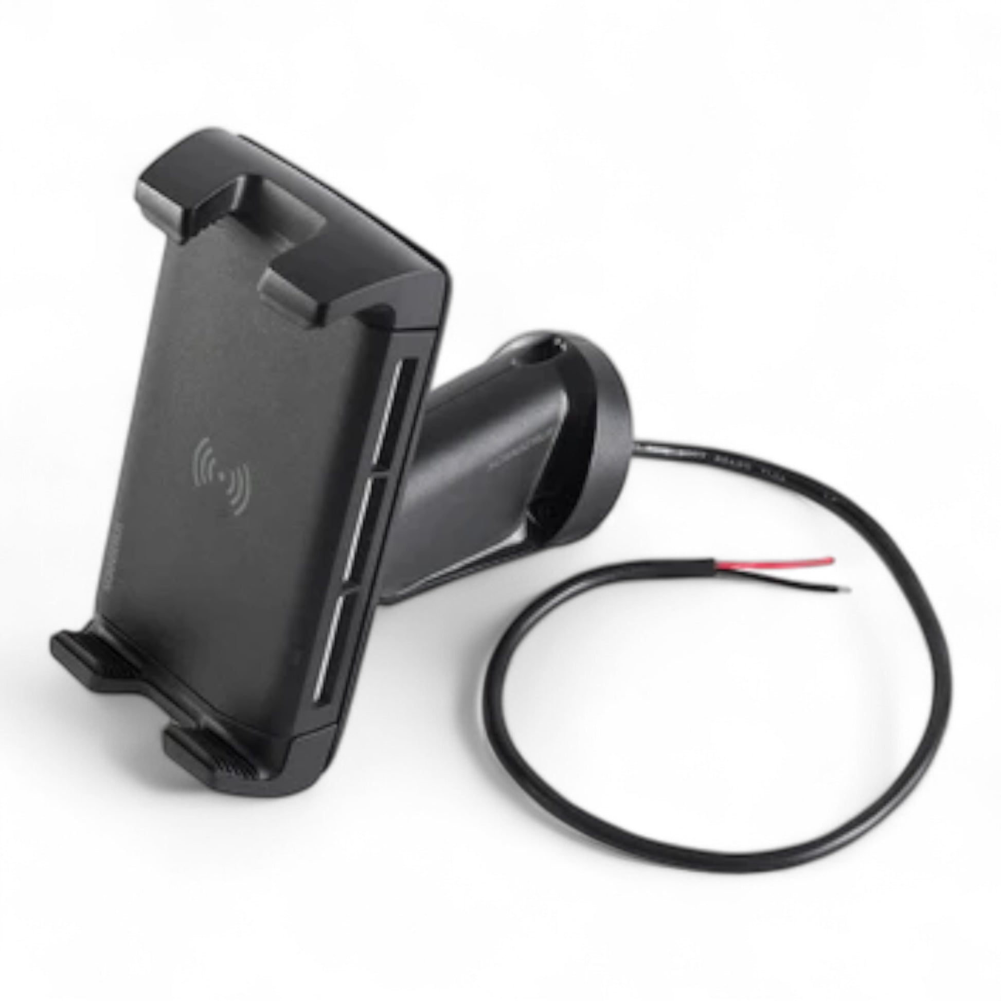 Adjustable ROKK Edge wireless charging mount for smartphones in caravans