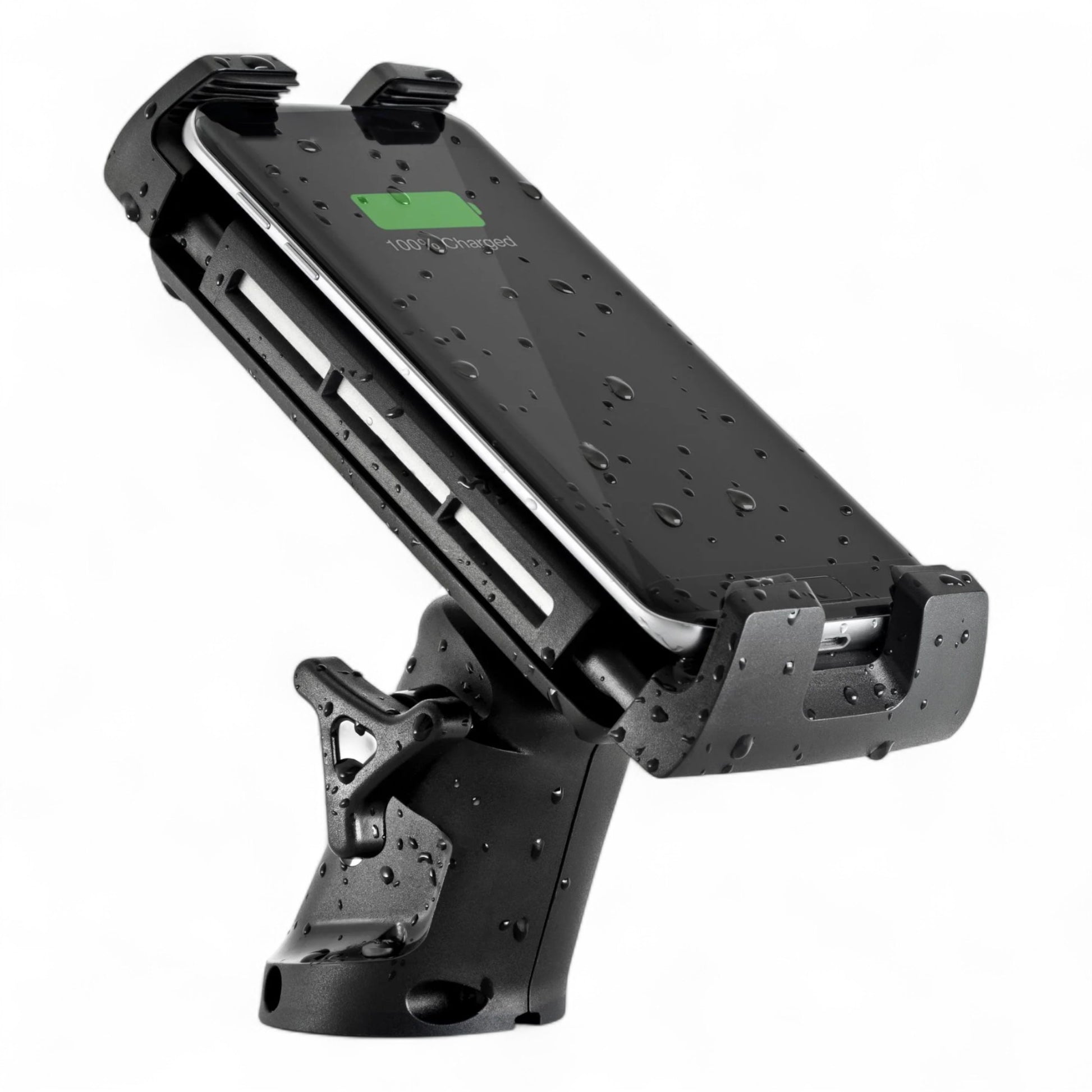 ROKK Wireless Edge 10W adjustable 12v 24v waterproof phone charging mount for caravan, rv, and campervan installs