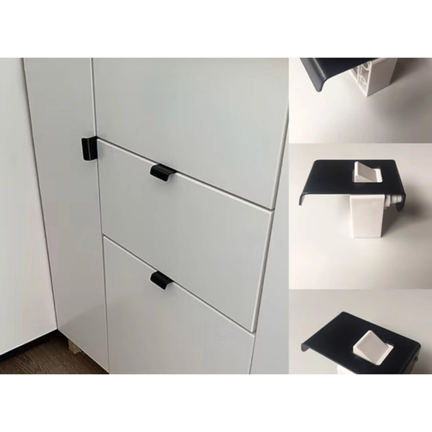 Campervan matte black 42mm locking latch for secure storage compartments