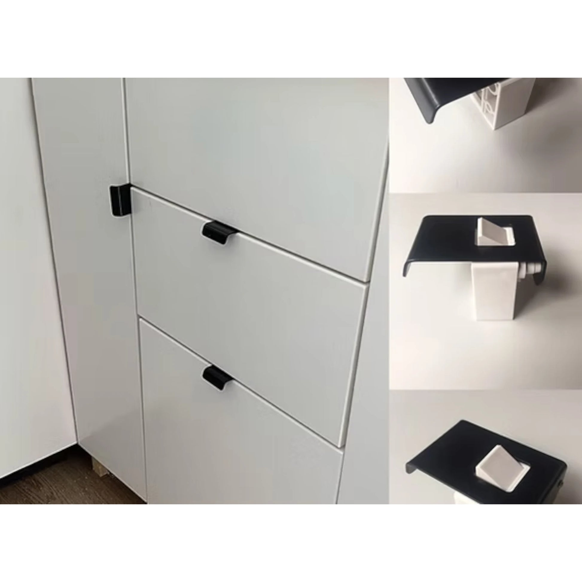 Campervan matte black 42mm locking latch for secure storage compartments