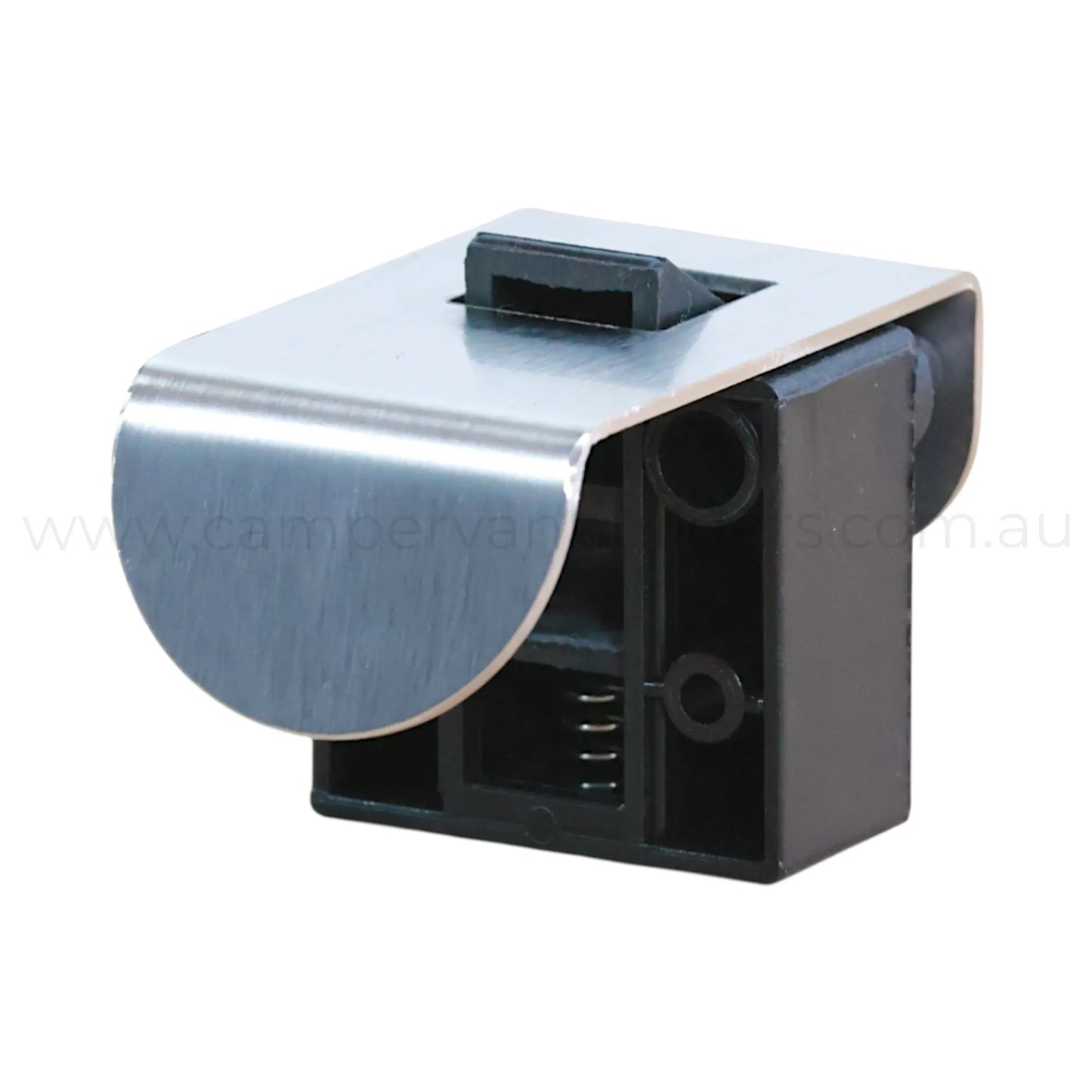 42mm stainless steel half moon locking latch for campervan cupboards and storage panels