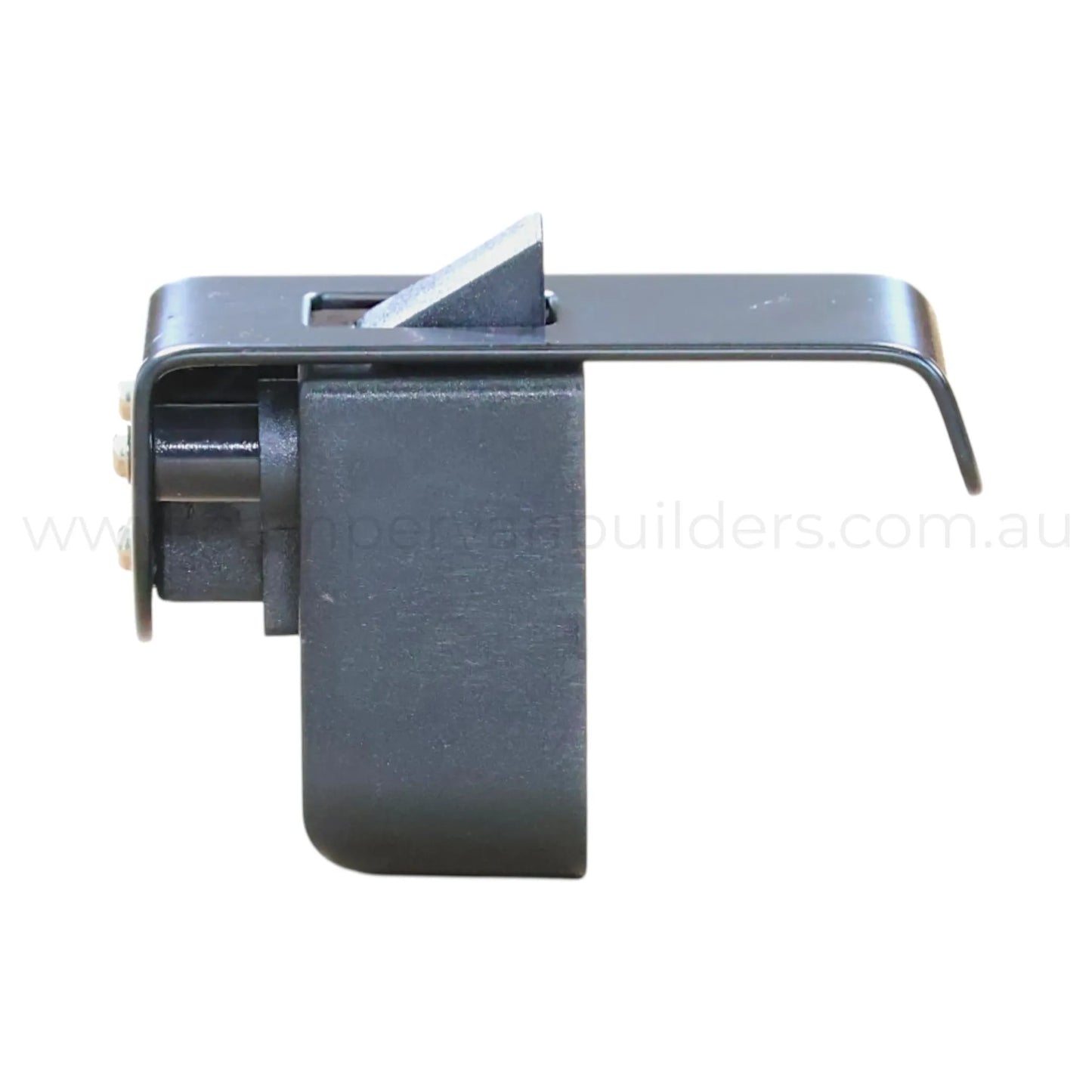 42mm matte black locking latch for campervan cabinets and compartments