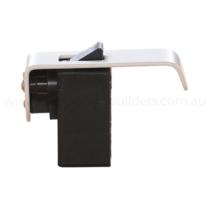 42mm matte white locking latch for campervan cabinets and compartments