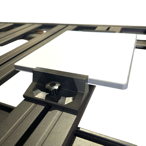 Starlink Mini roof rack platform mount installed on 4WD rack