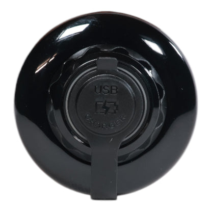 caravan round surface mount dual usb a charging point