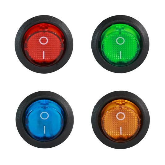 round toggle switch with led indicator for campervan 12v accessory control