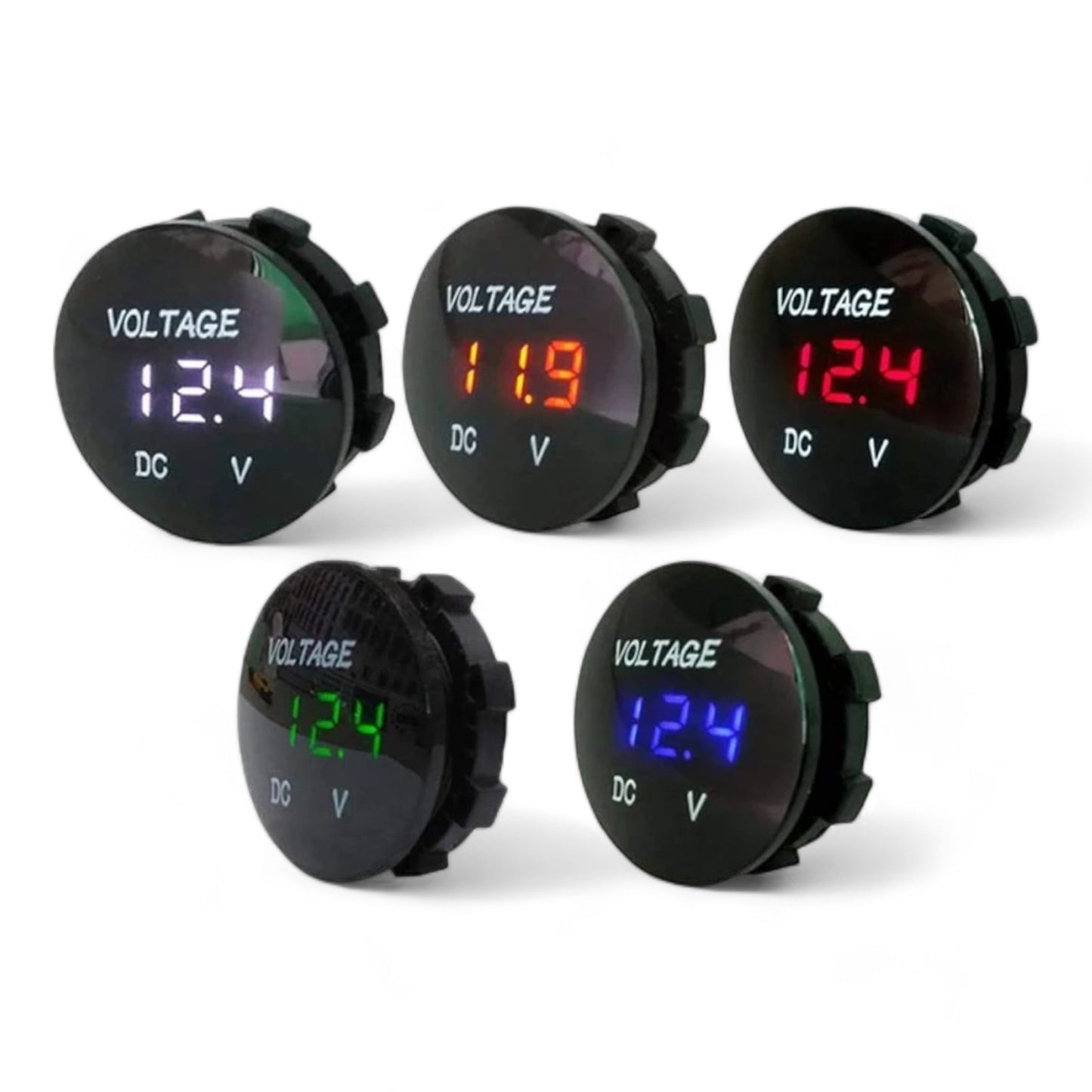 round waterproof voltmeter for 12v systems
