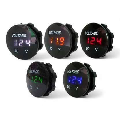 round waterproof voltmeter for 12v systems