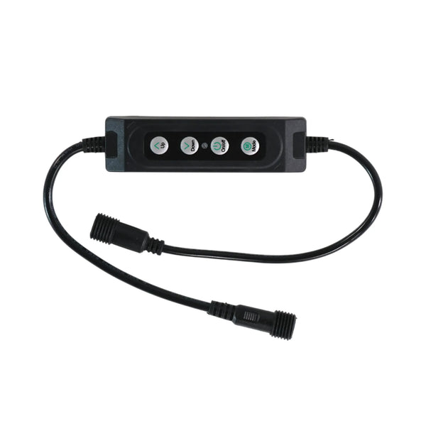 close-up of dual-white area light showing dimmer knob