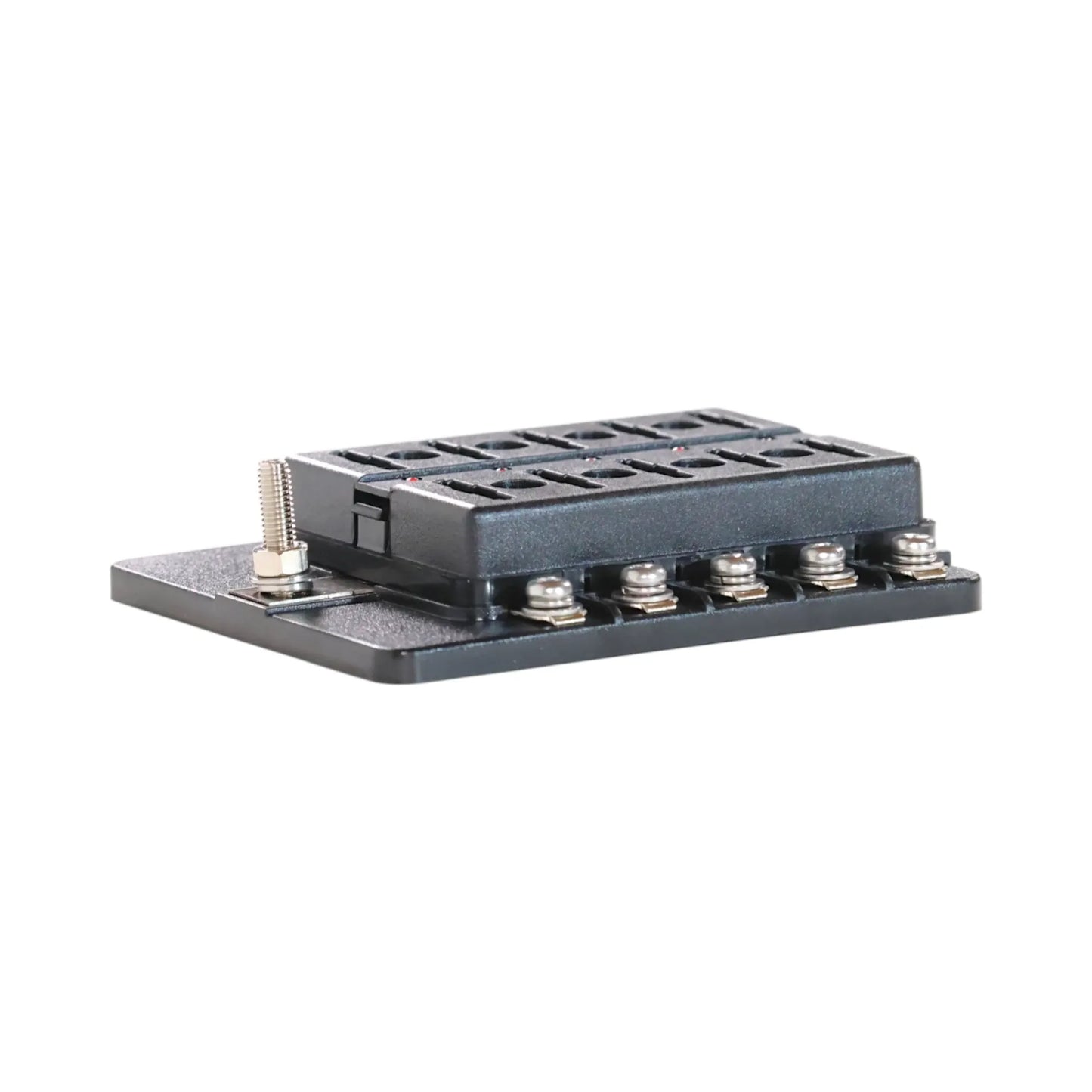 Off grid 10 slot LED blade fuse panel for camper electrical systems