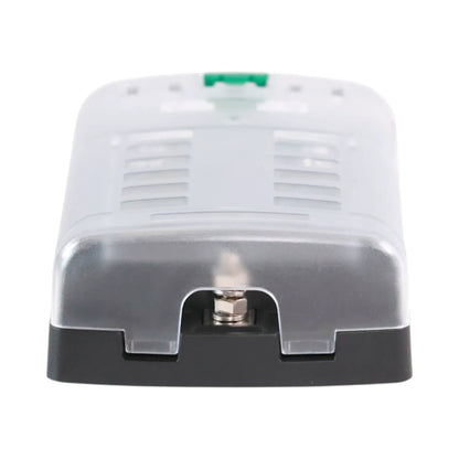 Off grid camper fuse panel with 12 blade fuse circuits