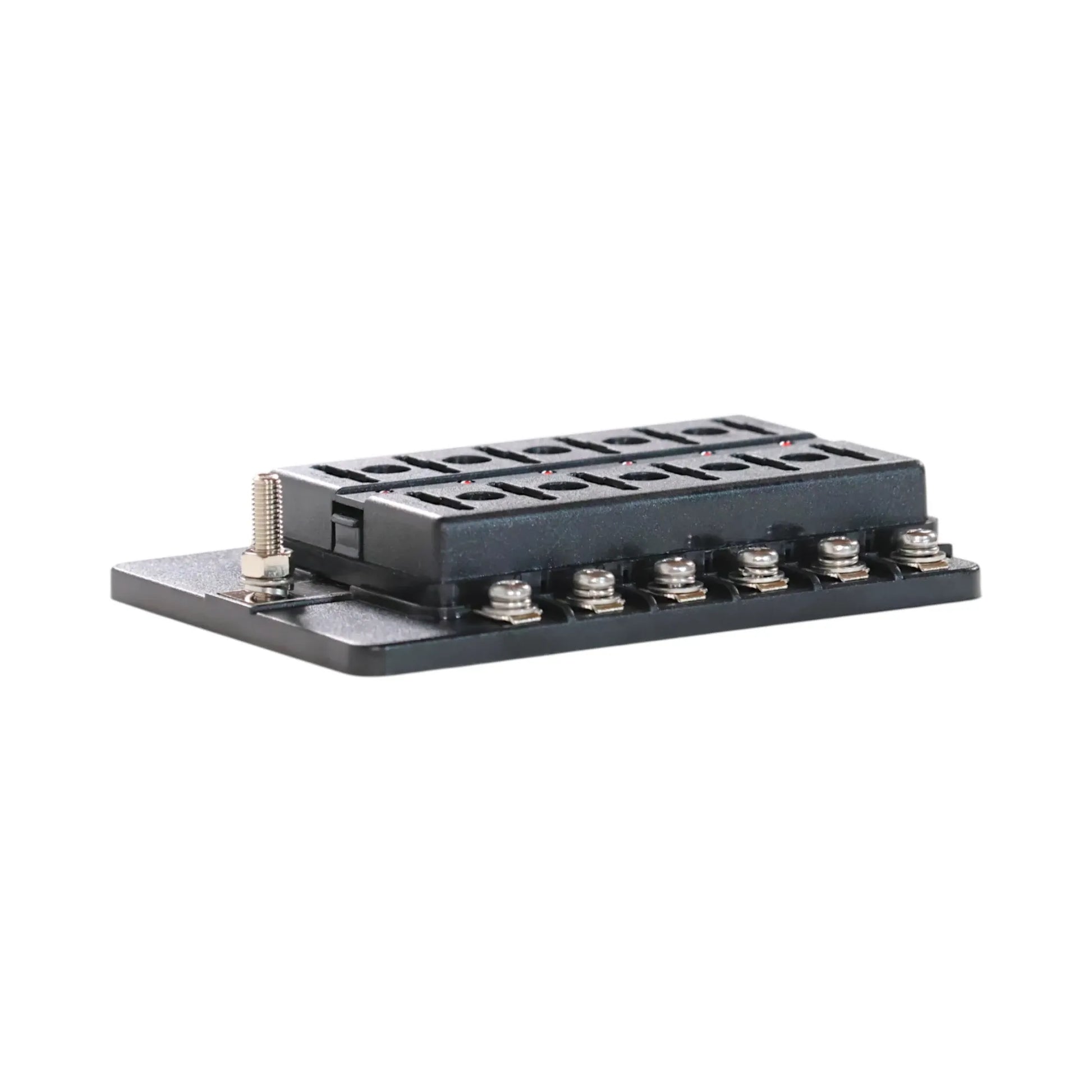 Off grid 12 slot LED blade fuse panel for camper electrical systems
