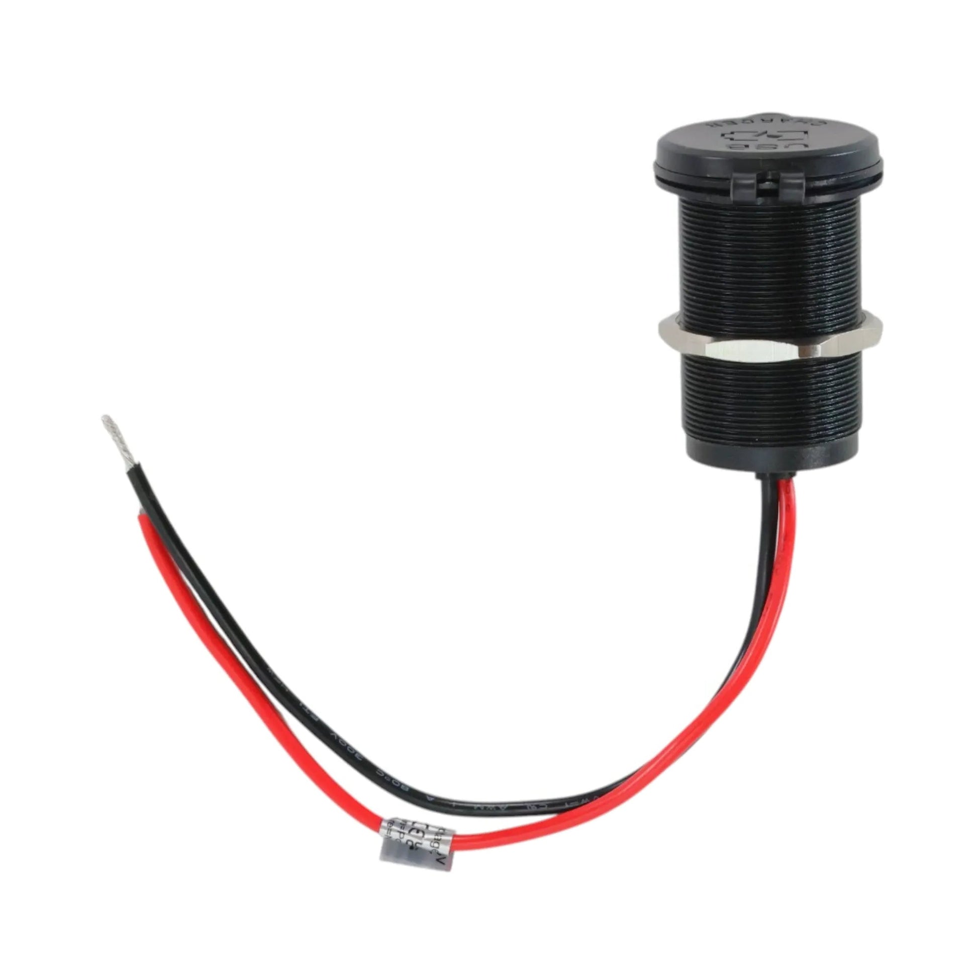 RV dual USB-C charging socket with waterproof flush mount installation