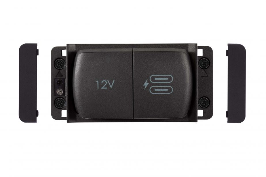 flip pro socket with dual usb c for campervan installs