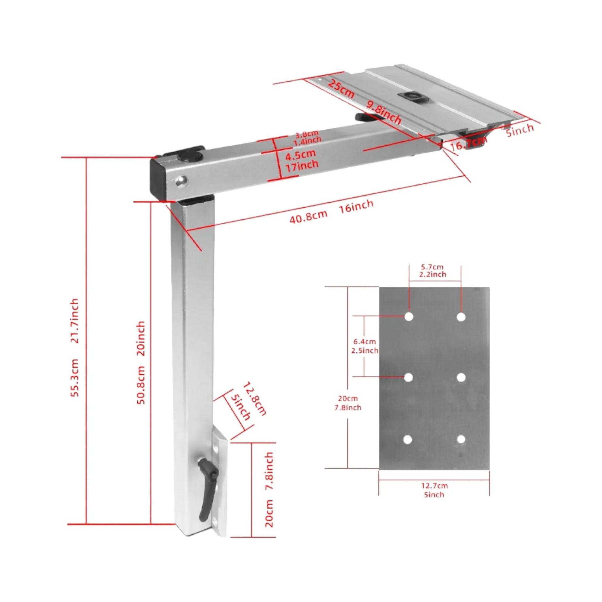 durable 100kg silver caravan swivel table adjustable aluminum design