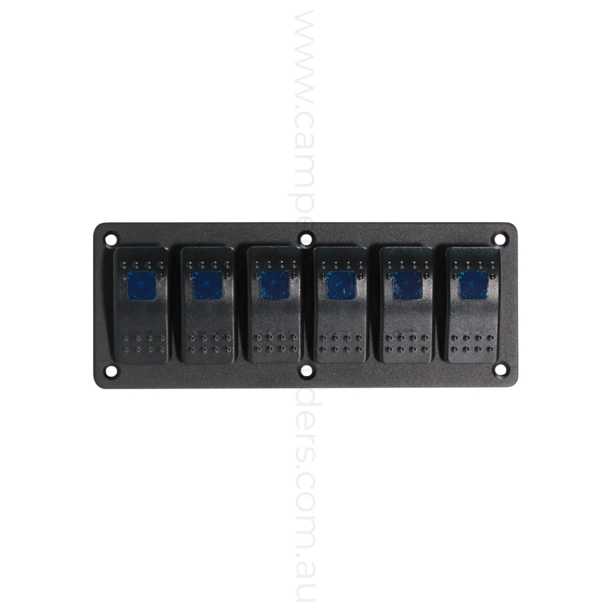 6 Button Rocker Switch Cluster 6 Way Rocker Switch Panel Single LED (Red, Green or Blue) – Campervan ...