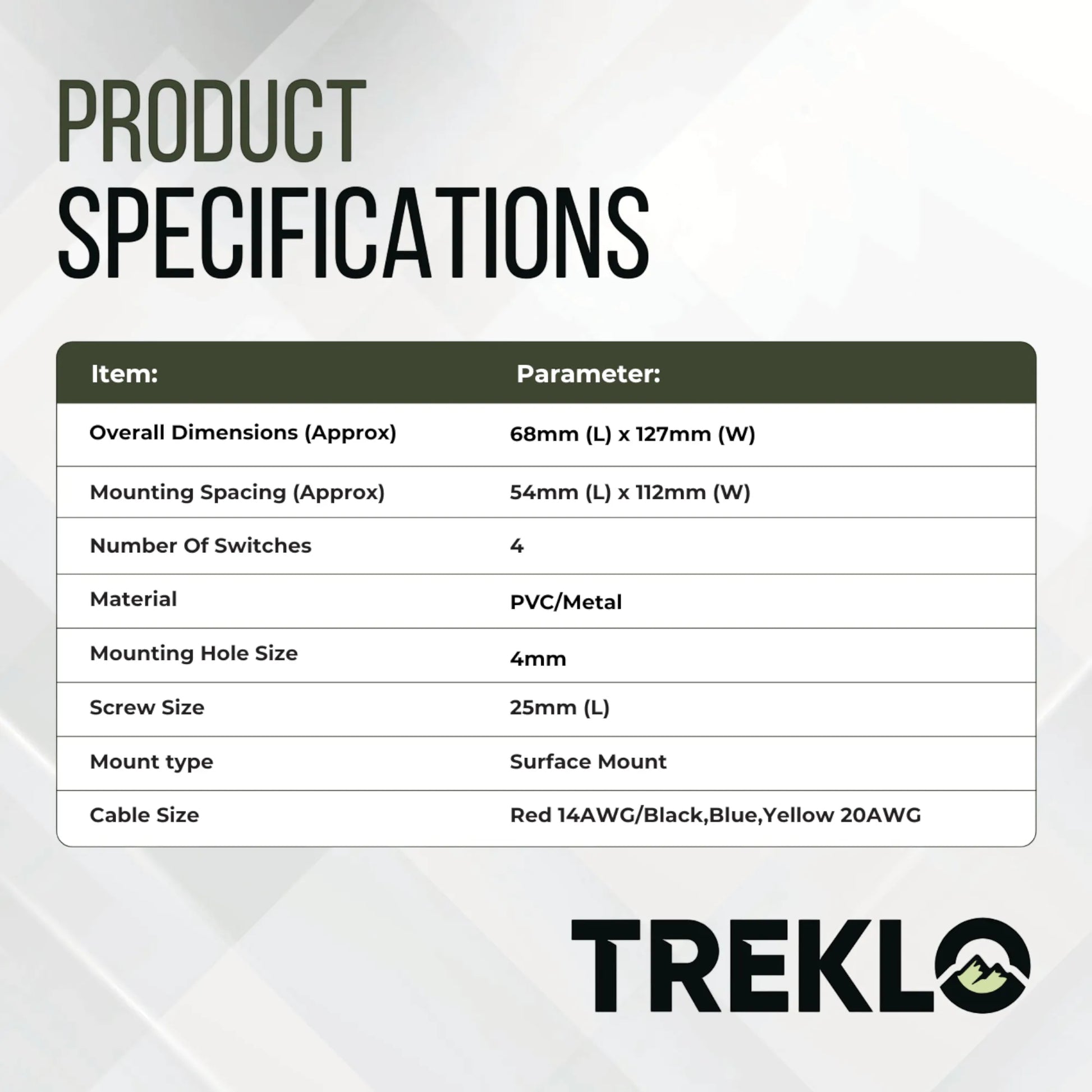 illuminated 4 way rocker switch panel designed for rv 12v systems and control panels