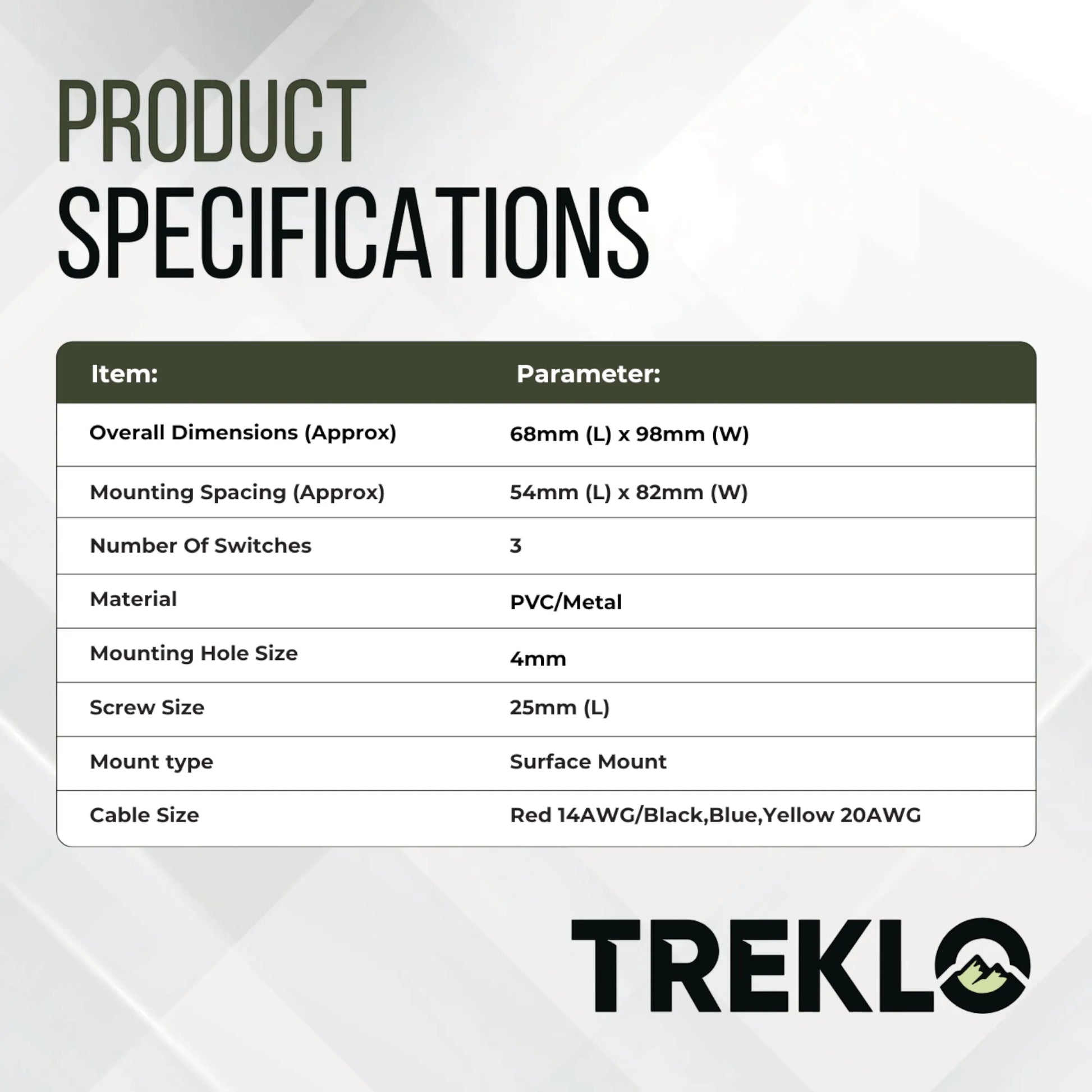 illuminated 3 way rocker switch panel designed for rv 12v systems and control panels