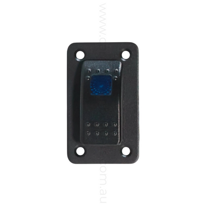 on off rocker switch panel with single led light for caravan electrical control