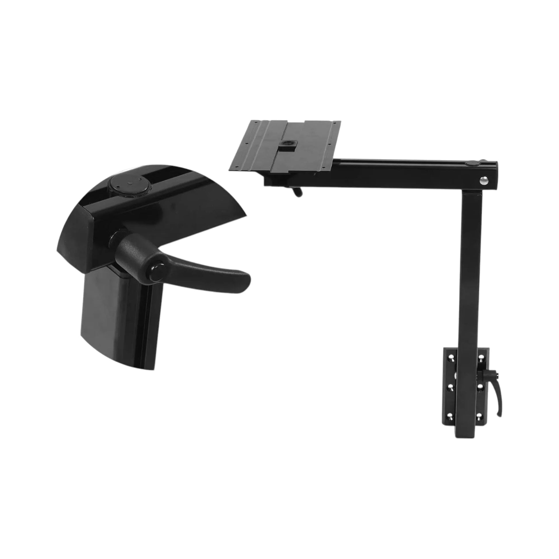 rv and campervan 360 degree swivel table in black finish for compact spaces