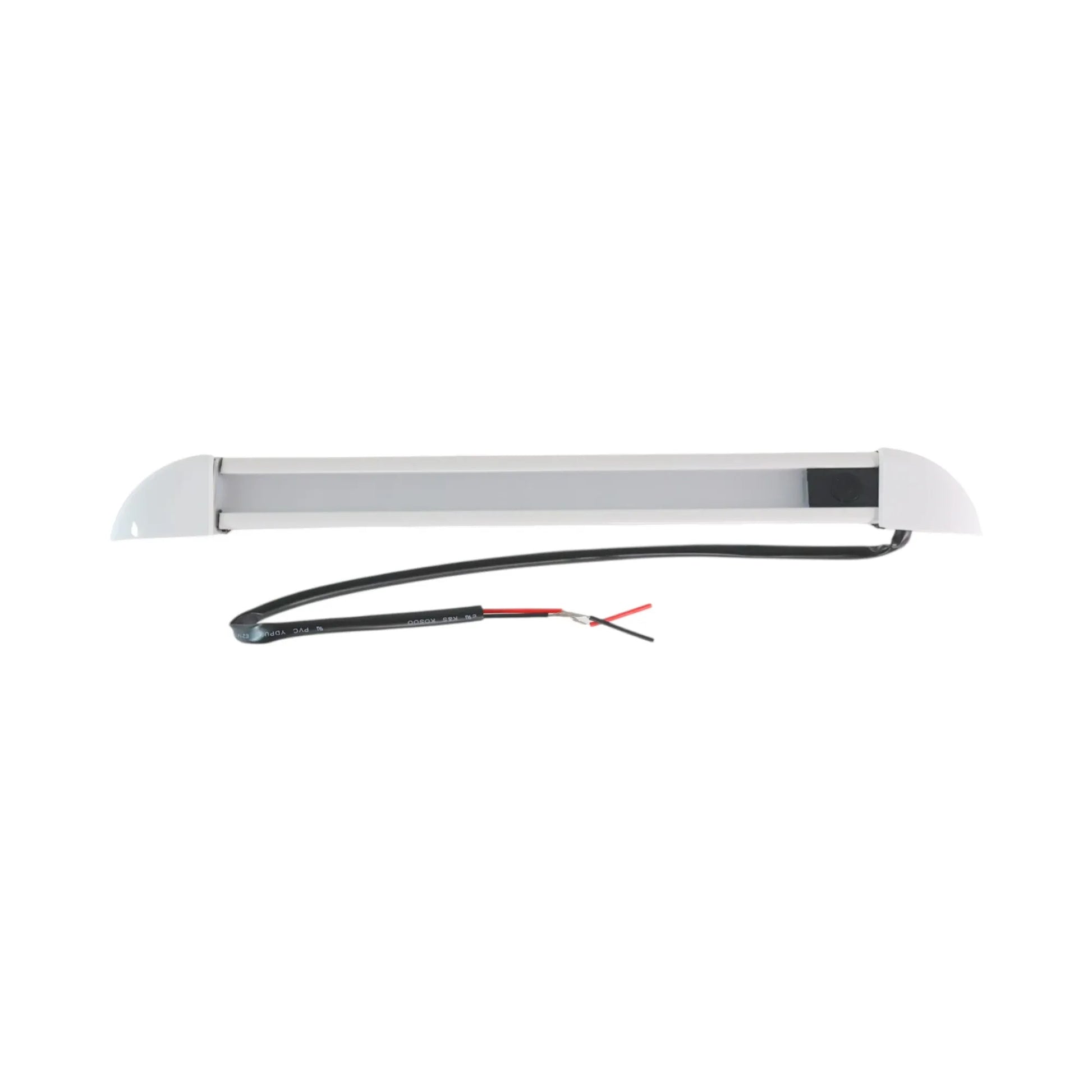 Campervan 12v dimmable LED exterior light in white housing