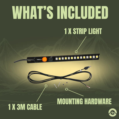 Bright white rigid LED light for off grid vehicle electrical systems
