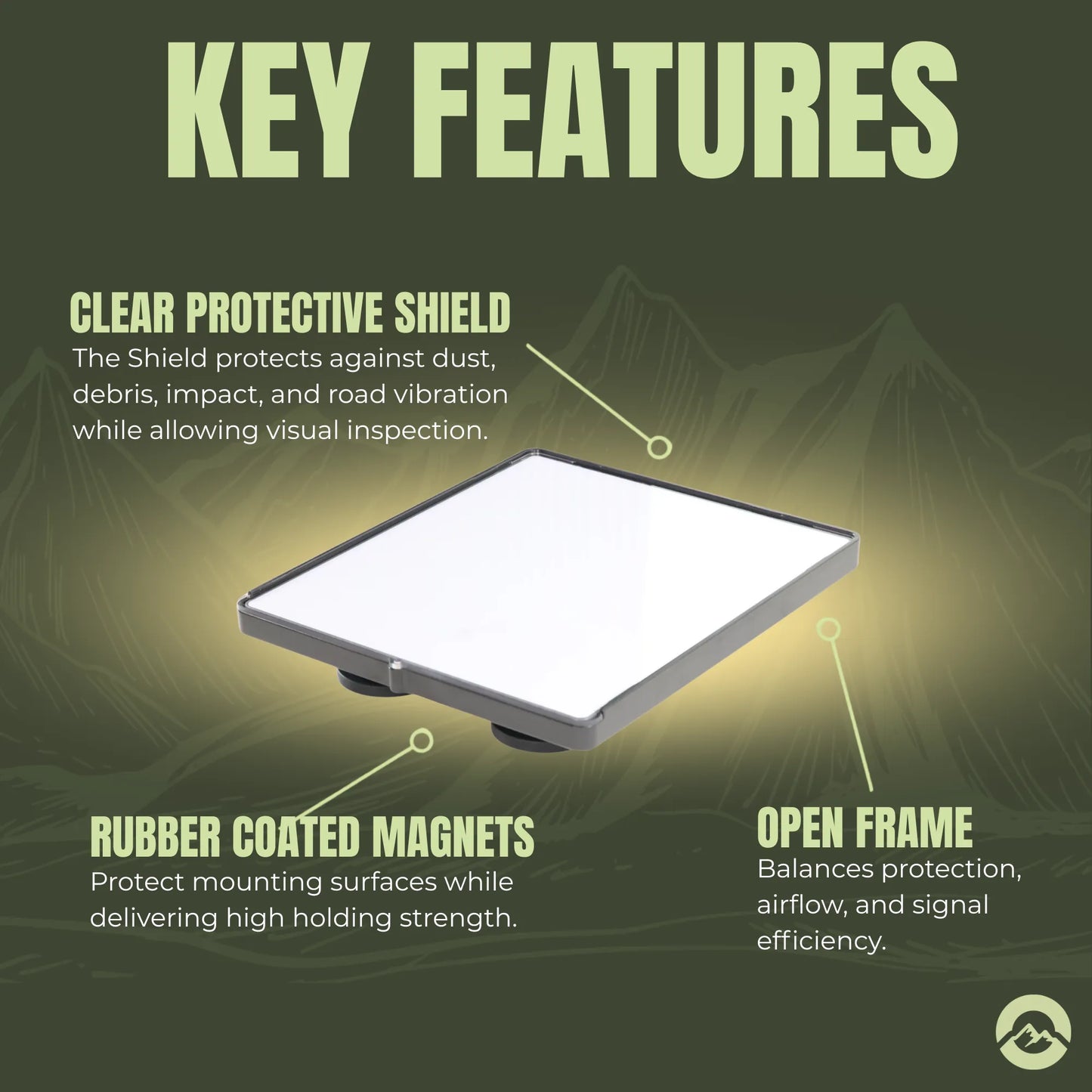 Marine ready Starlink Mini shielded magnetic mount for outdoor environments