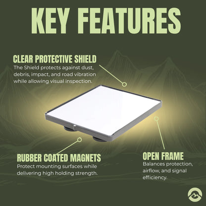Marine ready Starlink Mini shielded magnetic mount for outdoor environments