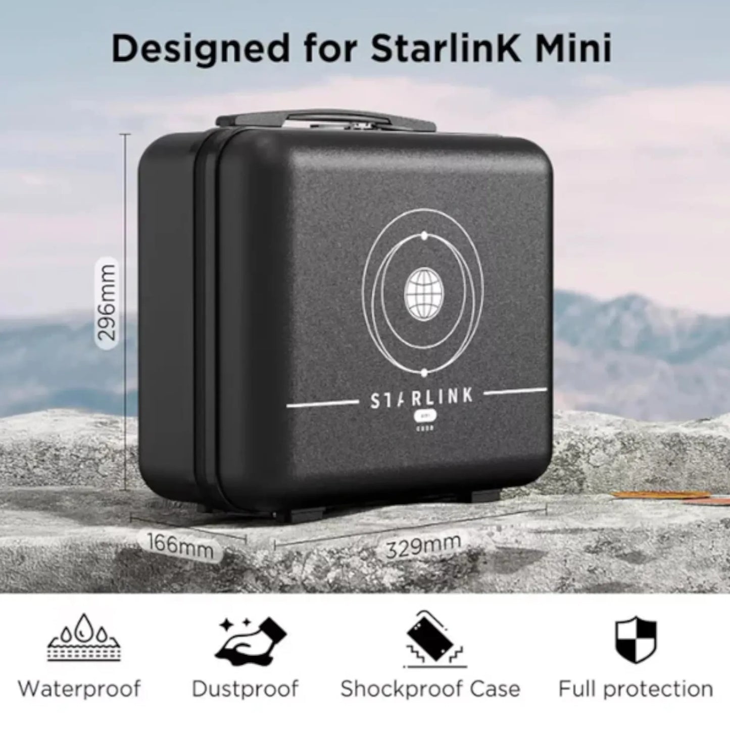 Starlink Mini Hard Zip Case & Flat Magnet Mount