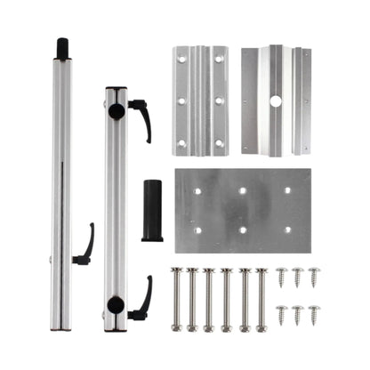 durable silver caravan table aluminum frame with 360 degree movement