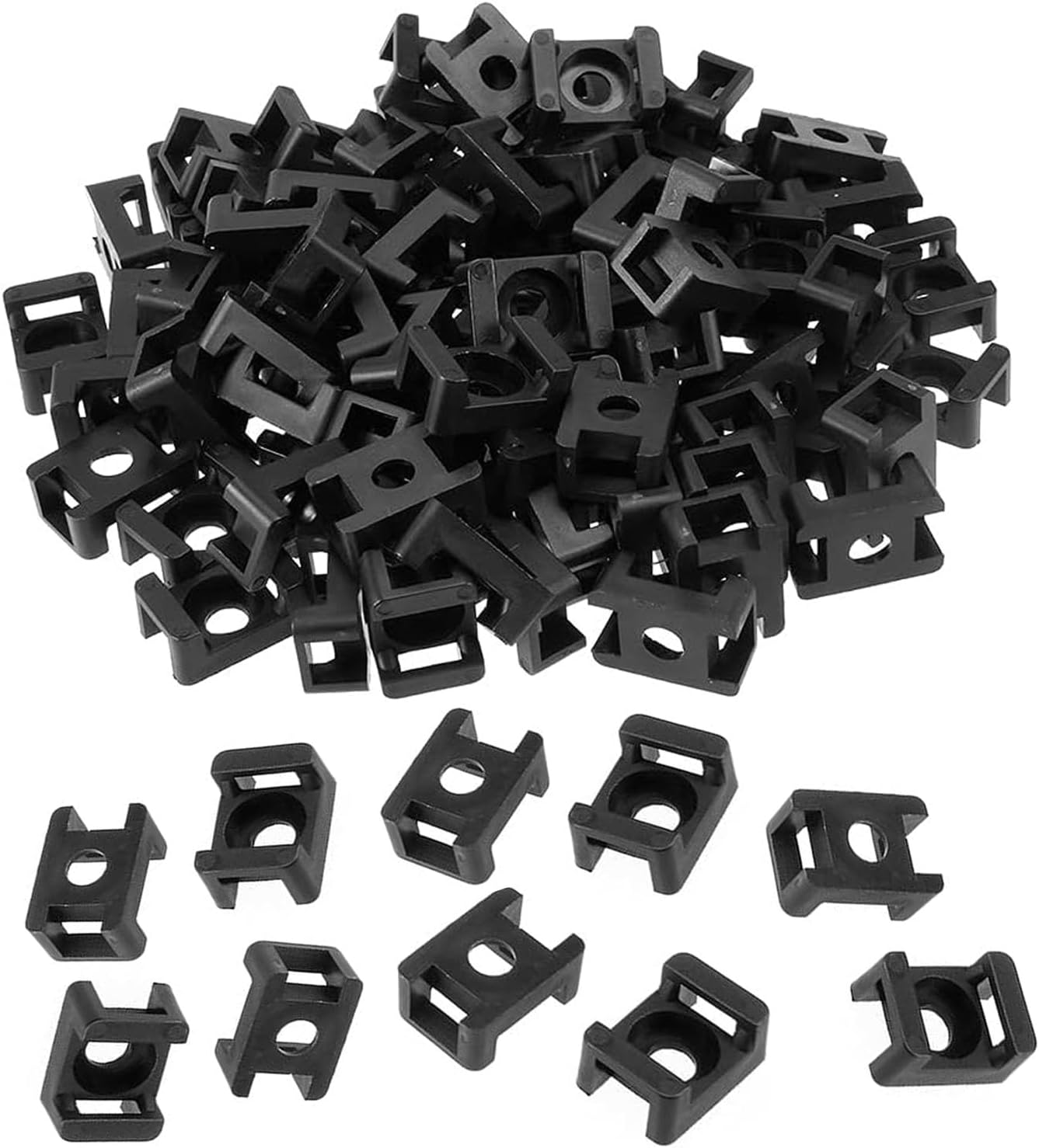 Saddle cable tie mount 15mm x 10mm for securing 12v wiring runs in caravans