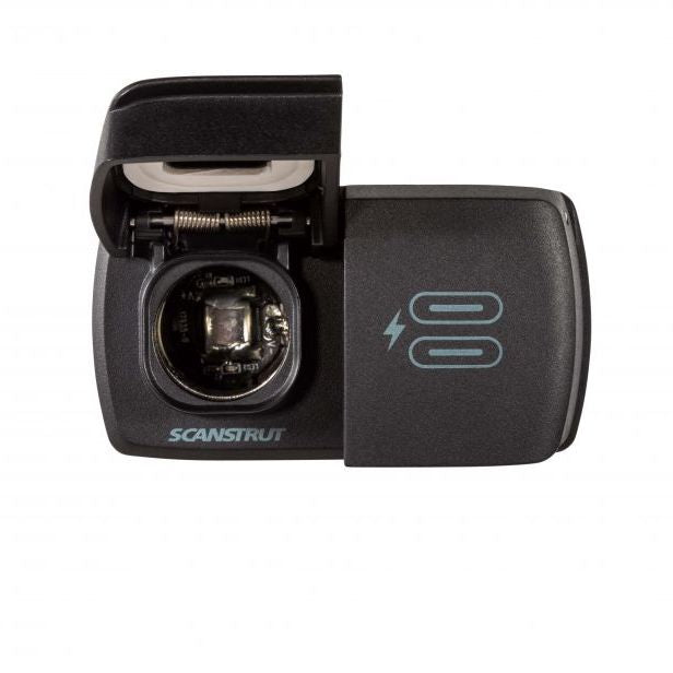 rv flip pro 12v socket with dual usb c