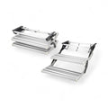 double manual step for rv silver aluminium