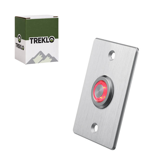 Silver Treklo caravan light dimmer with red glow for adjusting compatible LED brightness