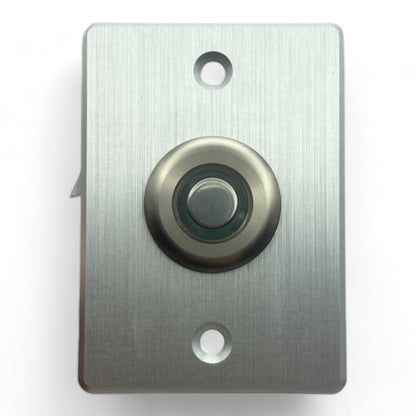 aluminum dimmer switch displayed simply