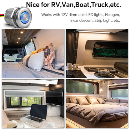 sleek silver dimming switch displayed generically