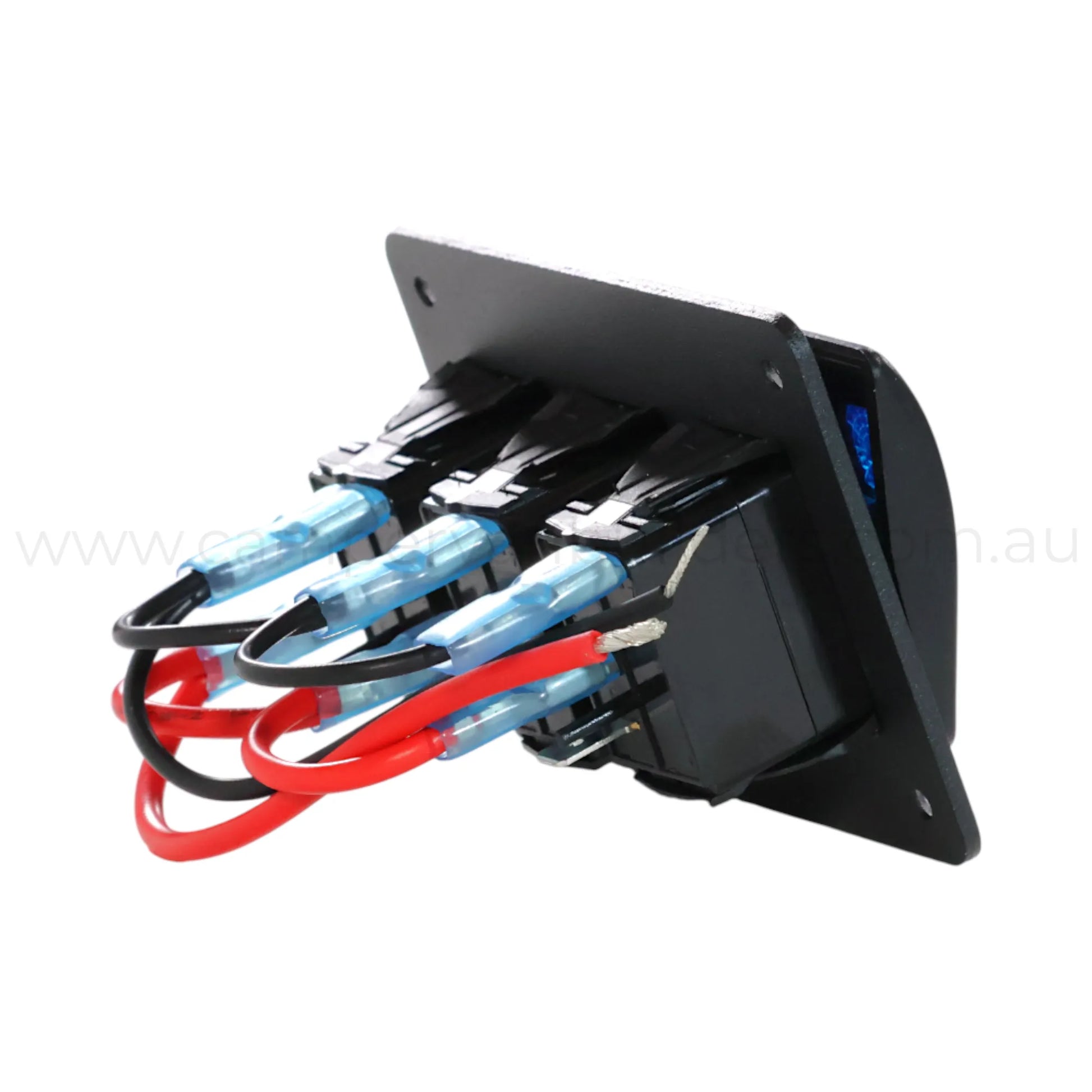 12v 3 way rocker switch panel with single indicator light for campervan accessories