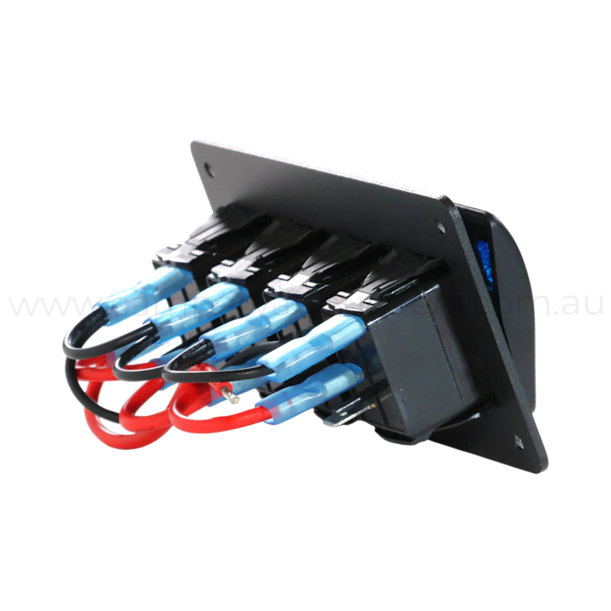 Four Way Rocker Switch 4 Way Rocker Switch Panel Single LED (Red, Green or Blue) – Campervan ...