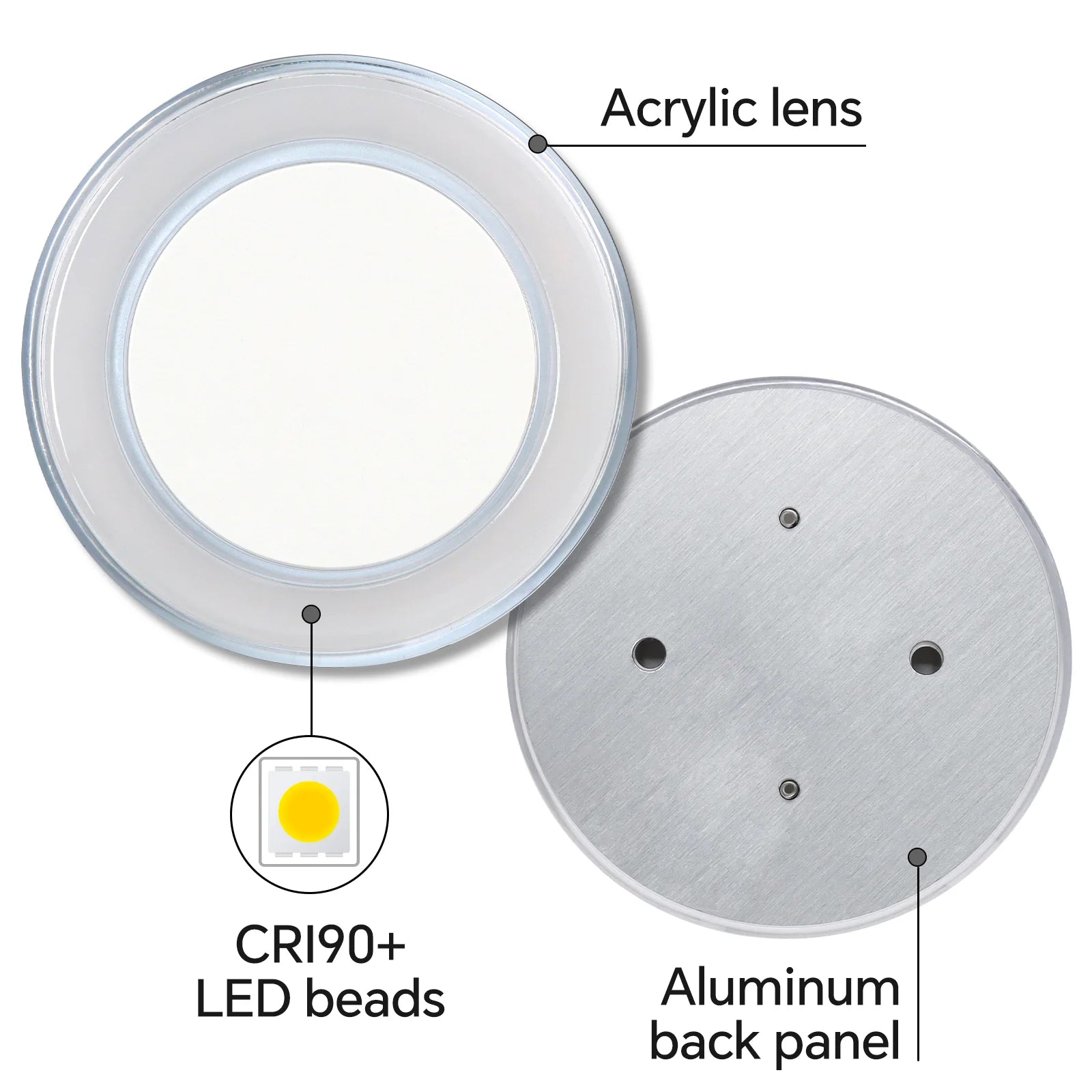 slim disc-style LED light in neutral view