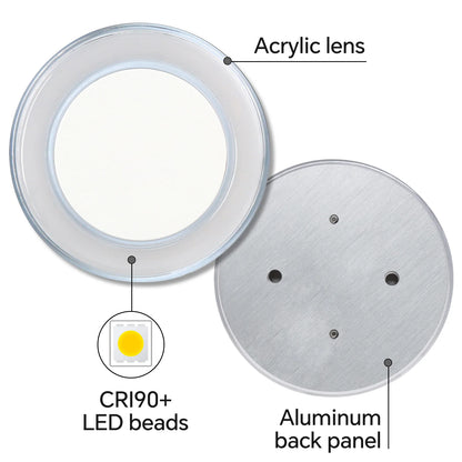 slim disc-style LED light in neutral view